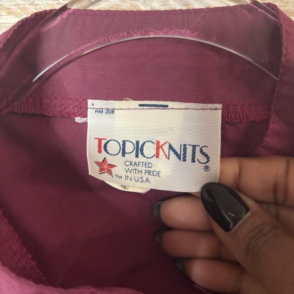 Vintage 80s Purple Cover Up Full Zip Sporty Track Vest Size XL Beach Retro - Picture 4 of 9